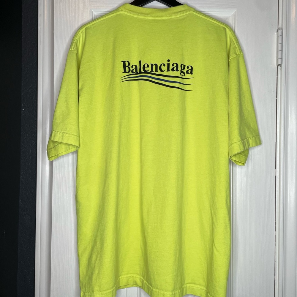 Balenciaga Neon Yellow T Shirt